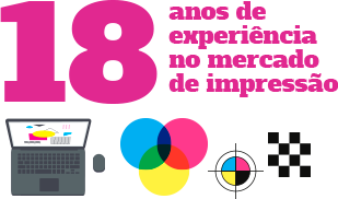 20 anos de experiência no mercado de impressão